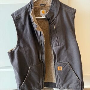 Carhartt Tan Sherpa-Lined Jacket Large Tall